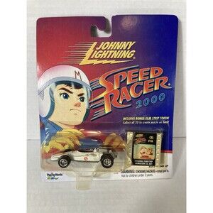 2000 Johnny Lightning Speed Racer White Mach 5 Cel # 16 Collectors Edition